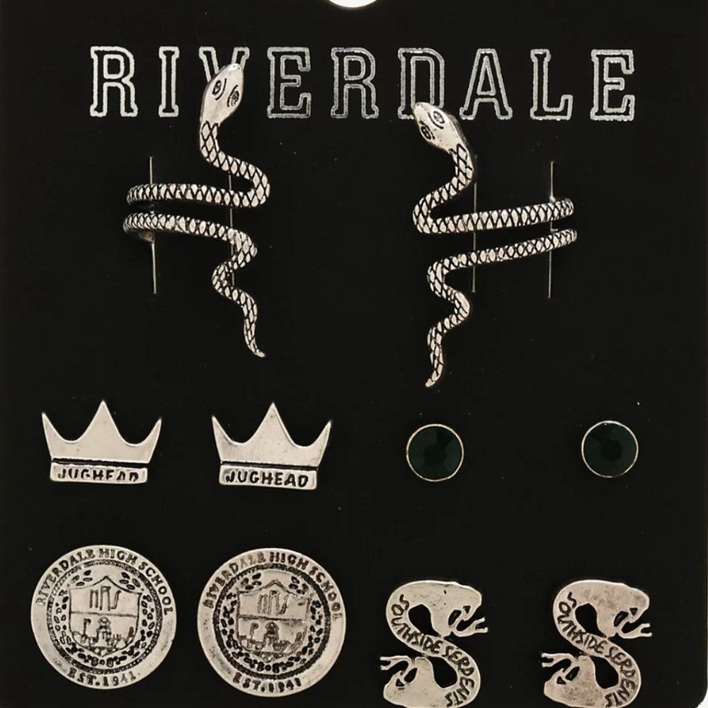 Hot Topic Riverdale South Side Serpents Earrings Set Of Four Pairs